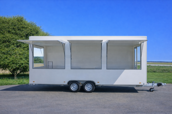 Verkaufsanhänger 5,2 Meter, 3,5 Tonnen, Imbissanhänger, Gastroanhänger